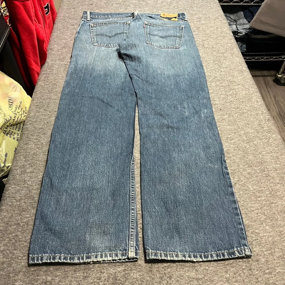 Levis 514 Slim Straight Jeans Mens 36x34 Blue Denim Medium Wash 100% Cotton